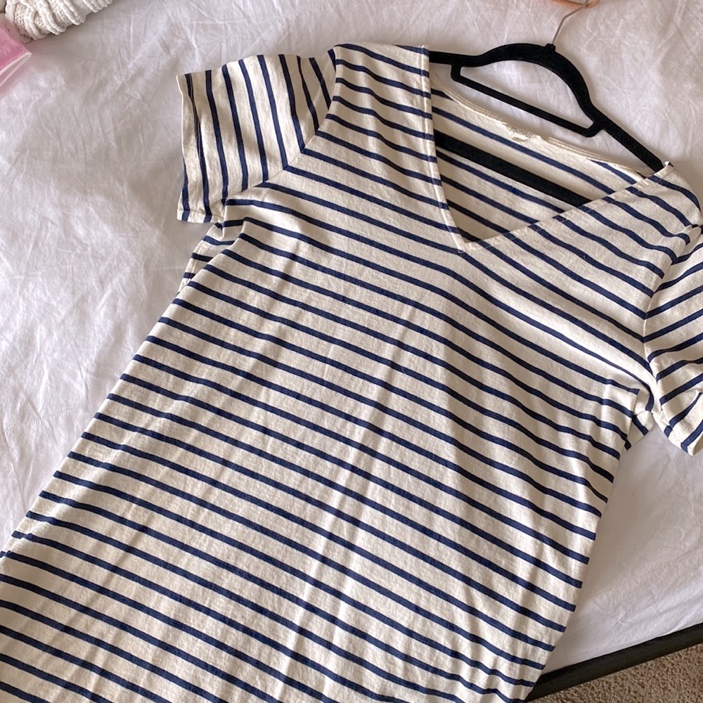 Stripped t-shirt dress